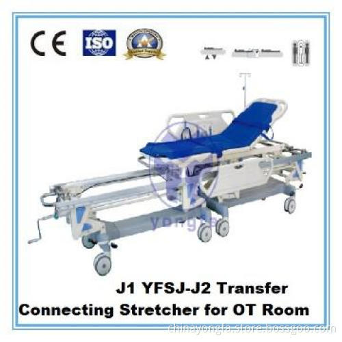 Transfer Connecting Patient Stretcher Trolley
